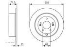 Tarcza hamulcowa tył  HYUNDAI SANTA FÉ II, SANTA FÉ II/SUV 2.2D/2.7 03.06-05.13 - 3