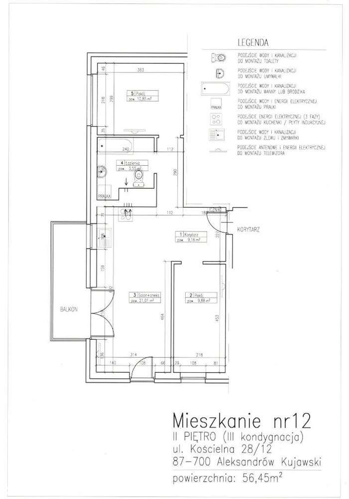 [Os. Stara Cegielnia] - Mieszkanie - 56,45 m2, M12-8
