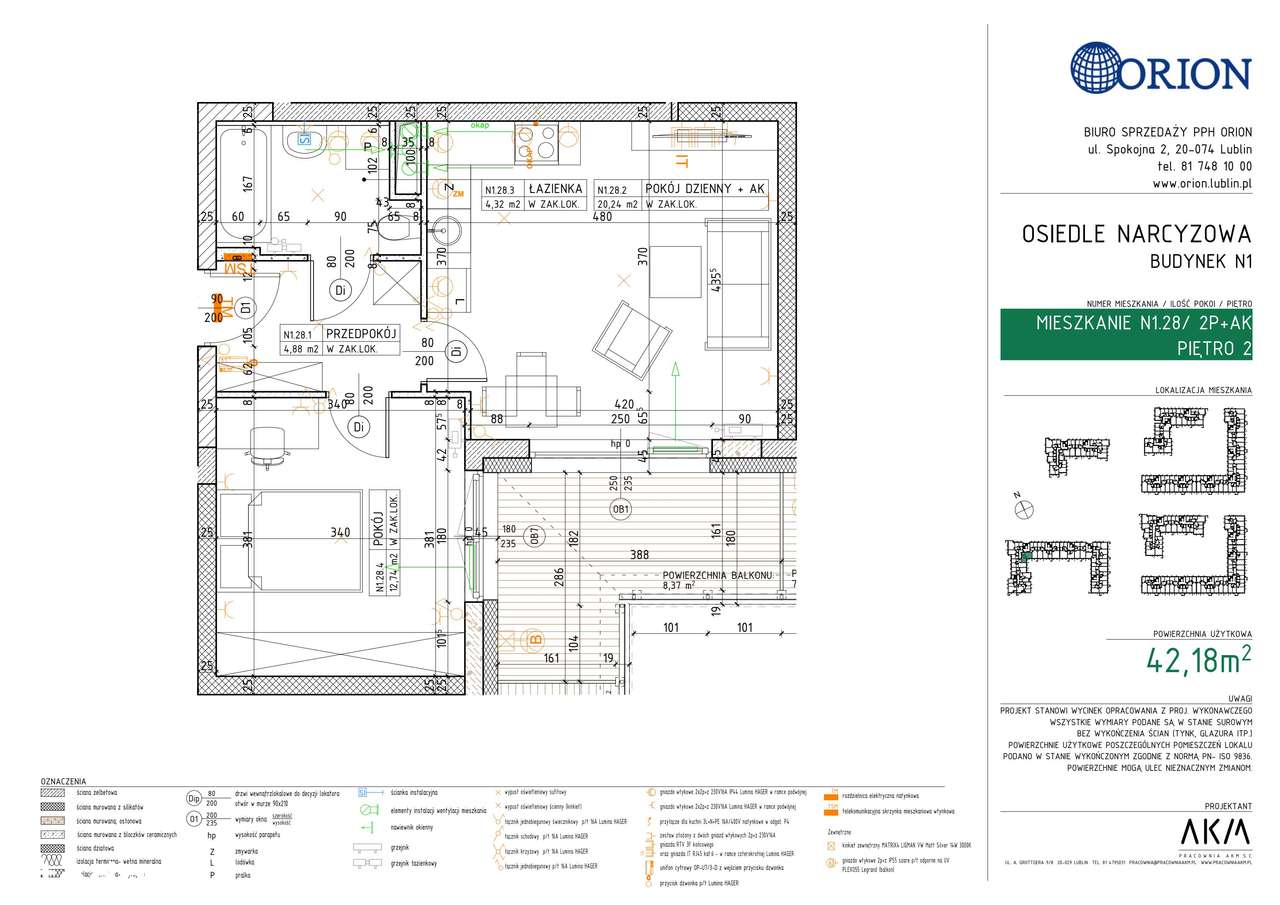 2-pokojowe mieszkanie 42m2 + balkon Bez Prowizji - Pełny obrazek: 2/7