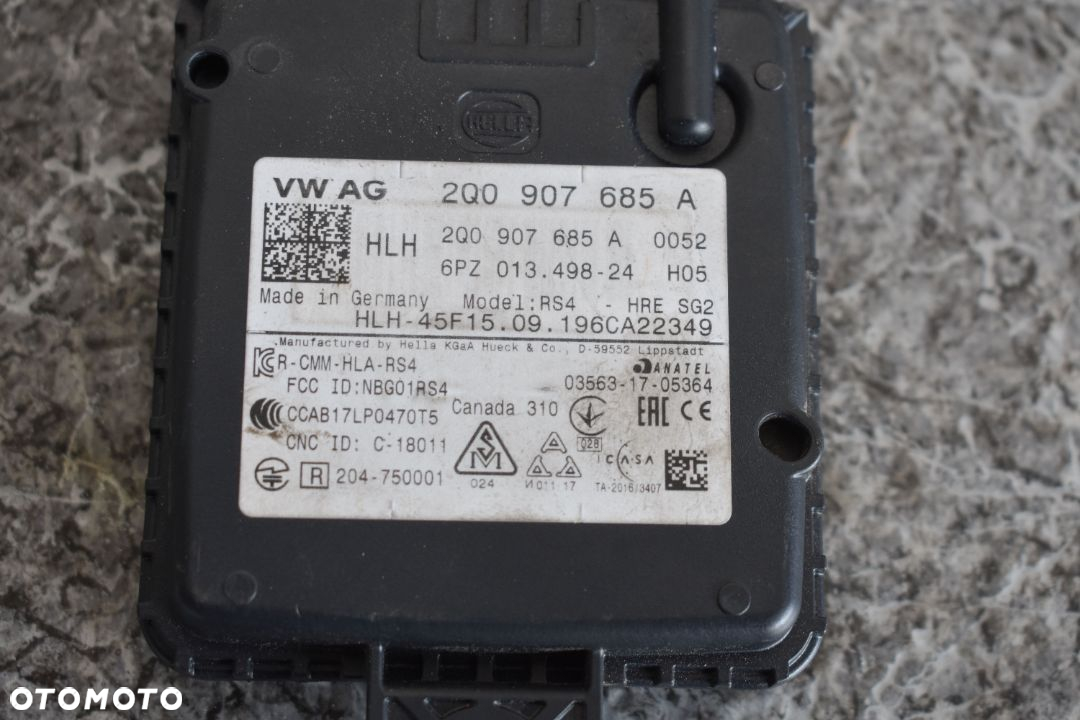 MODUŁ ASYSTENT PASA RUCHU VW AUDI 2Q0907685A - 2