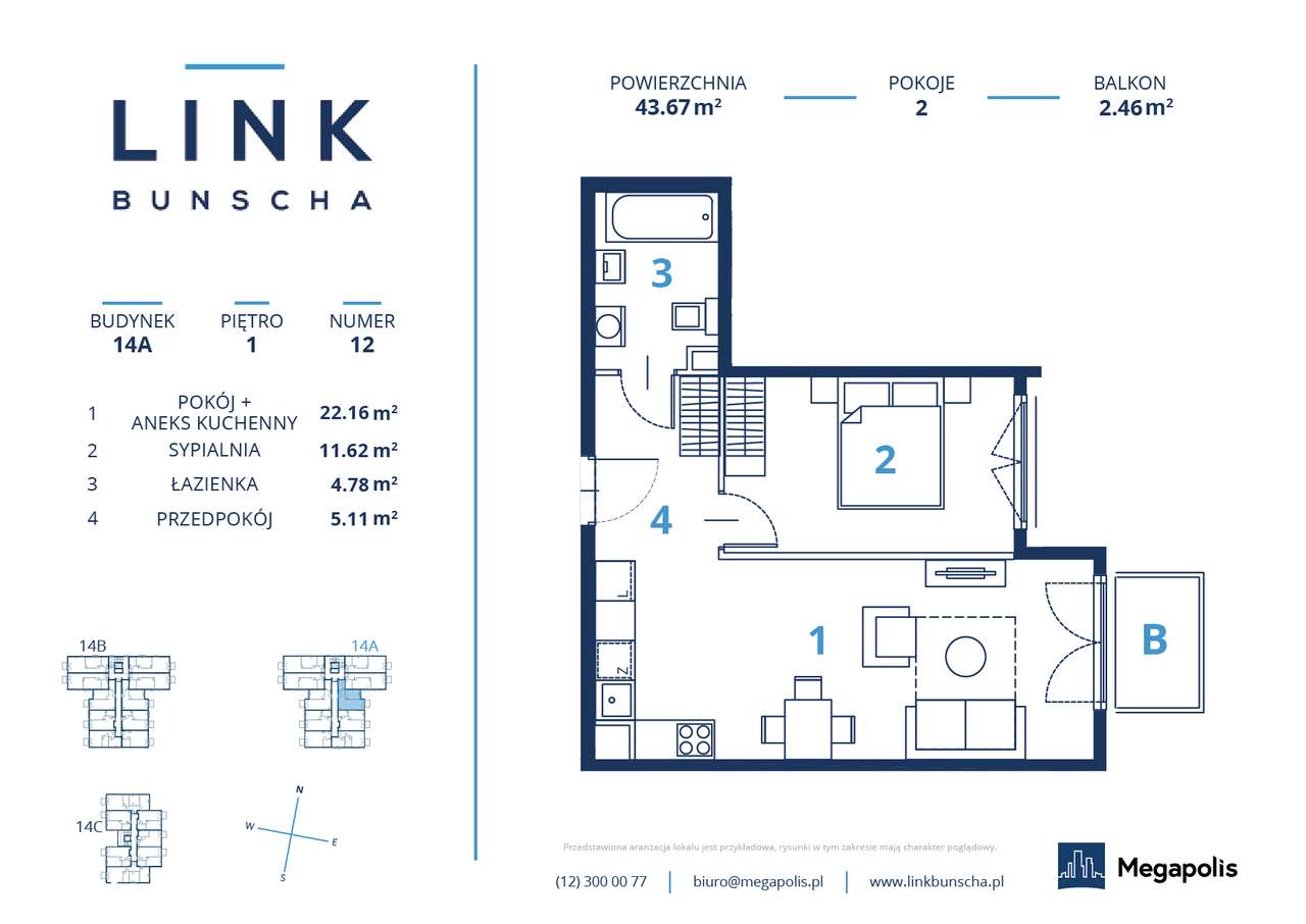 Kampus UJ | Tramwaj | Nowe Mieszkanie | 2 pok | Ruczaj - Pełny obrazek: 3/12