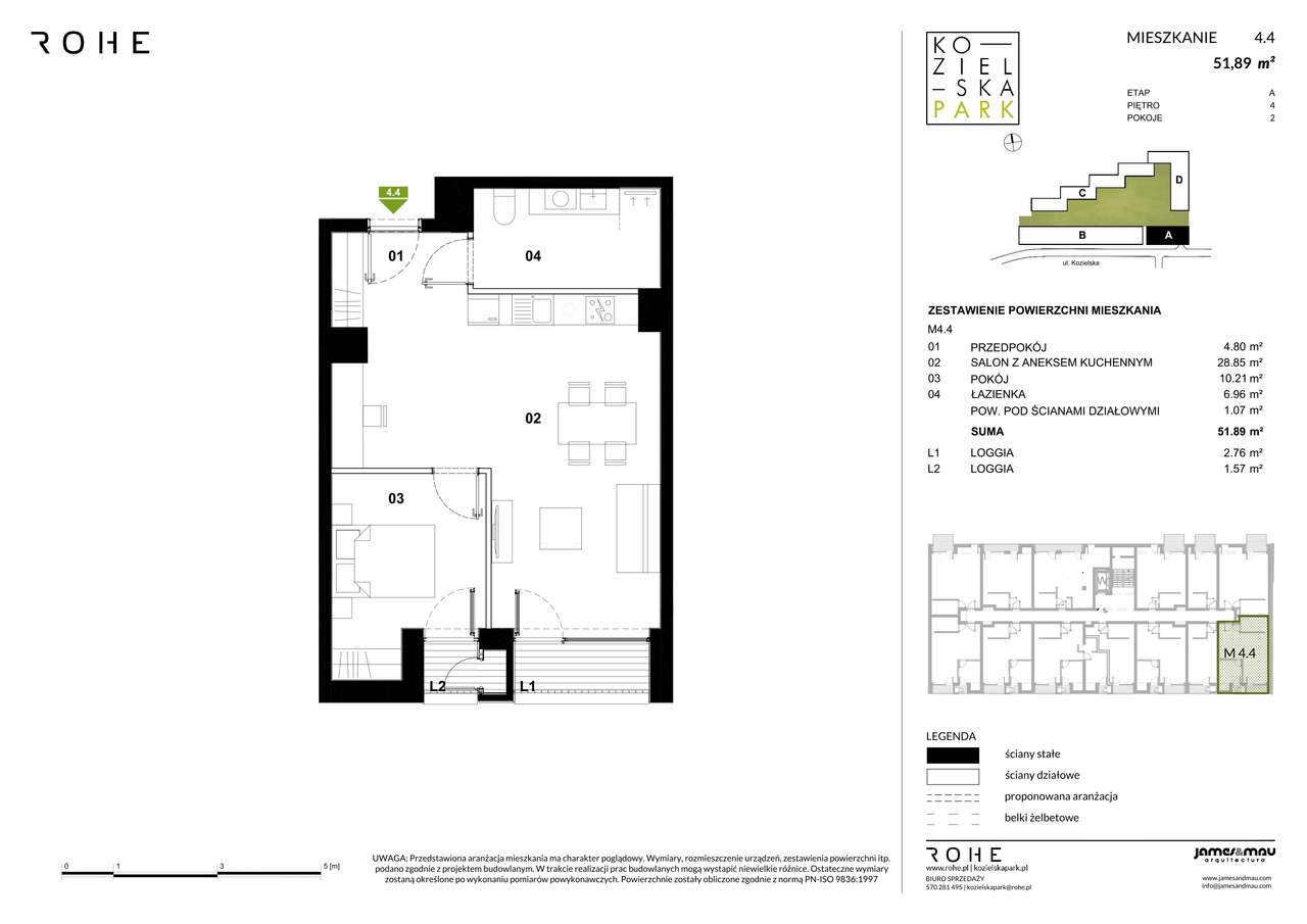 Kozielska Park | mieszkanie 2-pok. | 4_4 - Pełny obrazek: 2/7