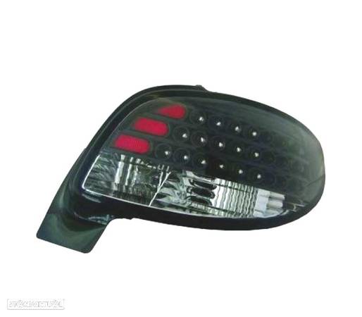 FAROLINS TRASEIROS LED PARA PEUGEOT 206CC 98-09 PRETO - 2