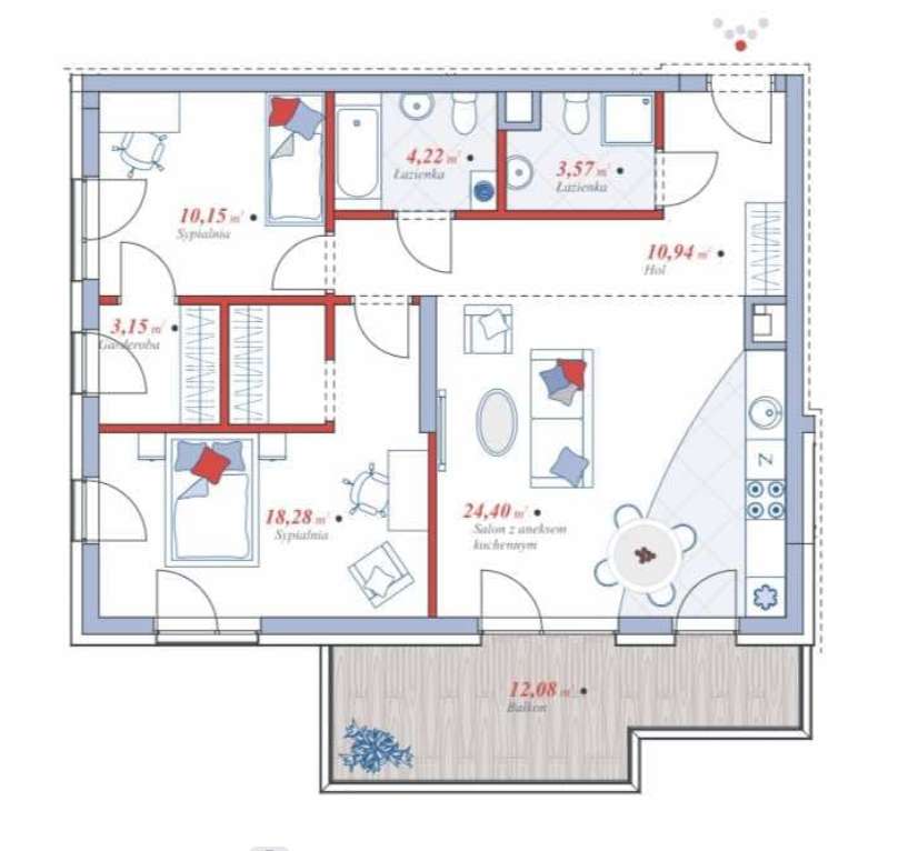Klimatyczne 3 pokoje+2 garderoby/Żerań-OKAZJA!!!-19