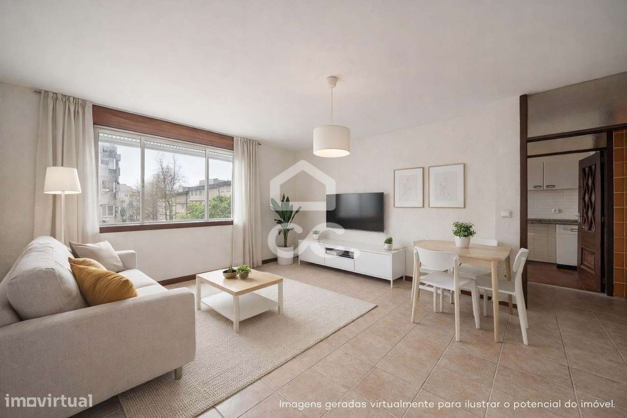 Apartamento T2 com garagem na Maia, junto ao Metro Parque Maia-2