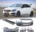 KIT CARROÇARIA PARACHOQUES PARA MERCEDES AMG A45 CLASSE A W176 COM PDC + LAVA-FARÓIS + PONTEIRAS - 1