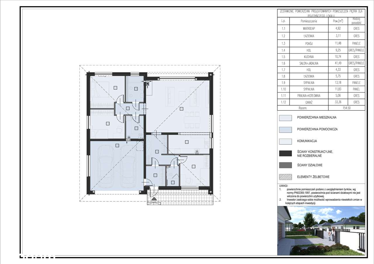 Dom parterowy 155m2 z garażem  SEROCK -PROMOCJA-2