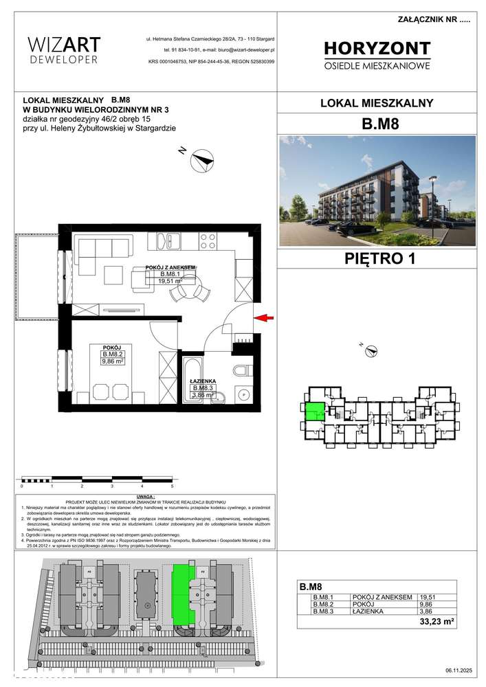 Osiedle Horyzont | etap 3 | mieszkanie B8 - Pełny obrazek: 2/7