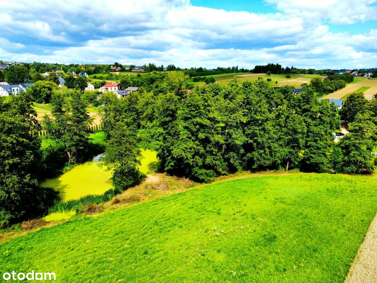 Wyjątkowa działka 81 ar | Przybysławice | staw, zieleń, media, MPZP-13