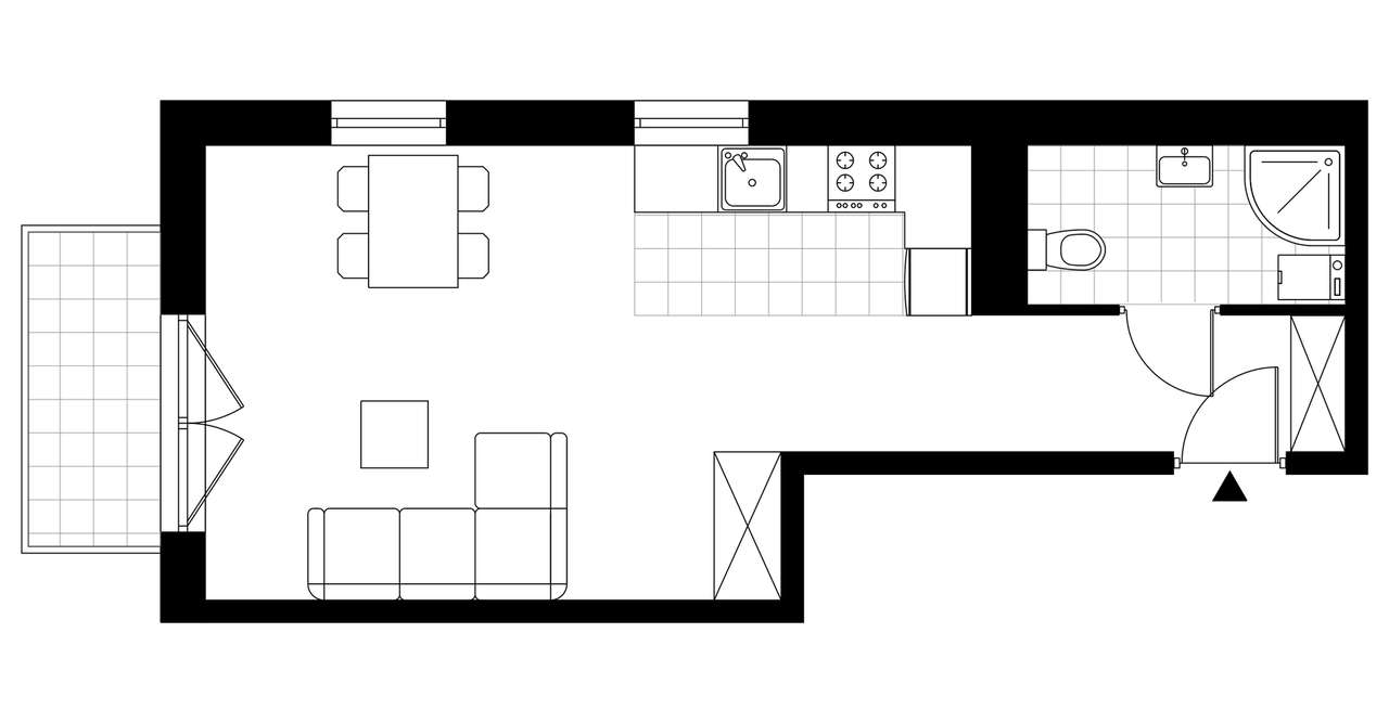 1-pokojowe mieszkanie 32m2 + balkon Bez Prowizji - Pełny obrazek: 4/9