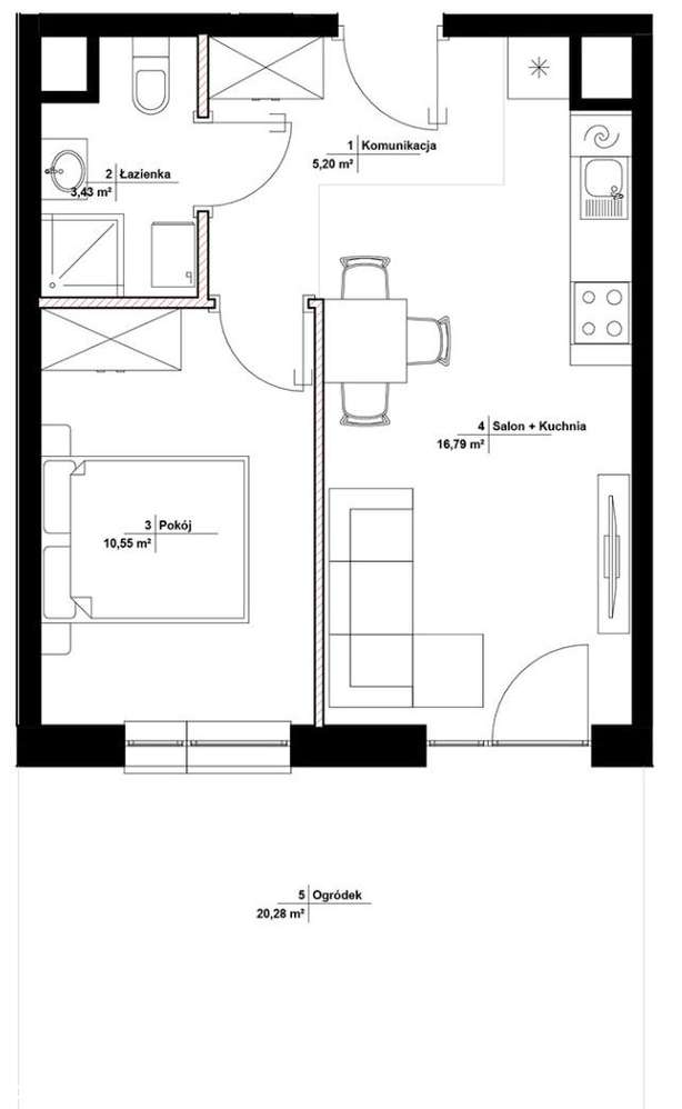 2 pokoje z ogrodem na Podolanach-5