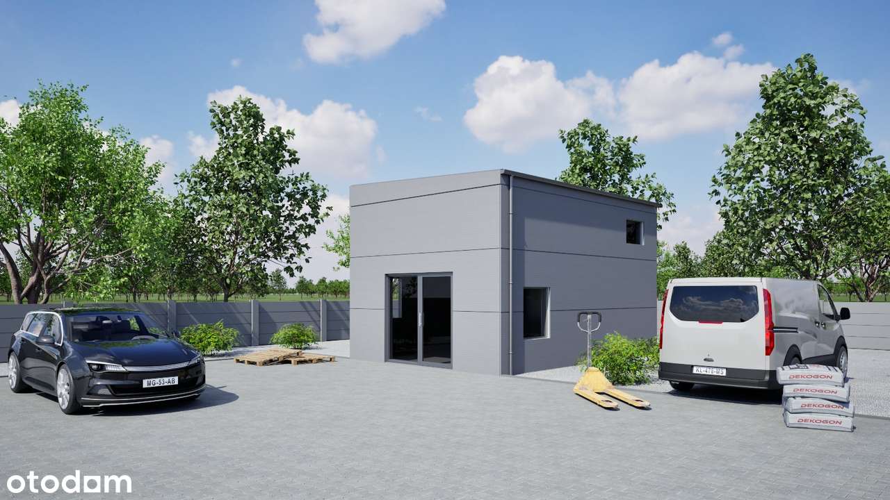 Działka na wynajem z małym budynkiem (hala)  35m2 - Pełny obrazek: 2/3