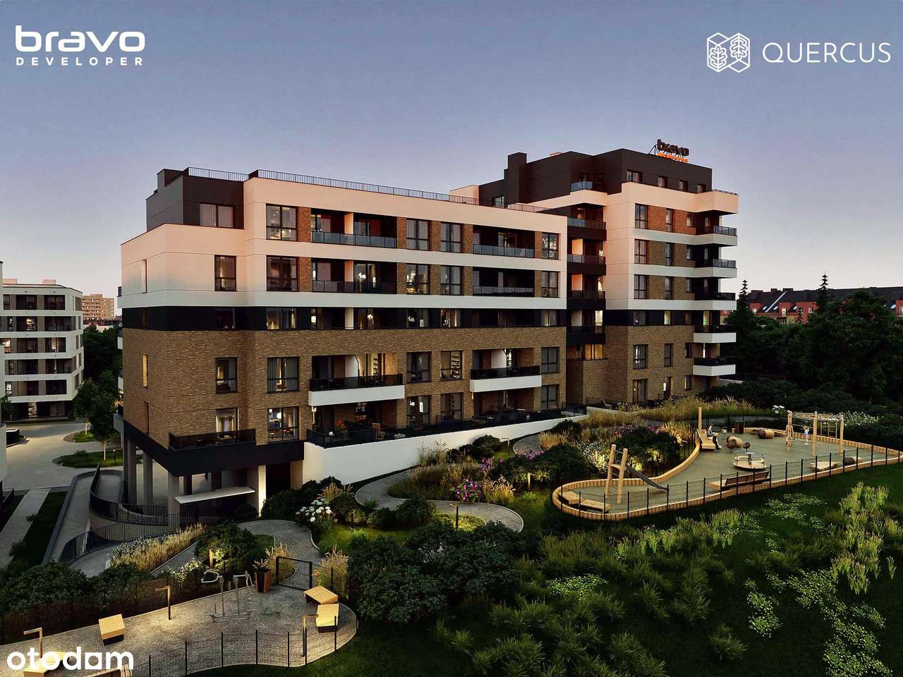 Quercus C.97.D dwa ogrody 43,44 m² i 2 tarasy