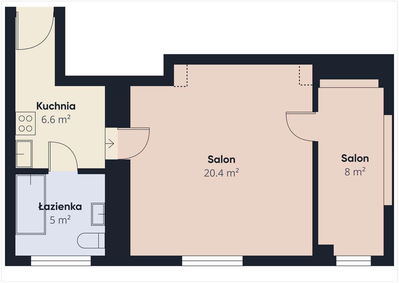 Parterowe mieszkanie, 2 pokoje  z  miejscem na garaż Wyskoć-11
