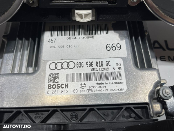 Kit Pornire ECU Calculator Motor Cip Cheie Ceas Bord Imobilizator Audi A6 C6 2.0 TDI BRE 2005 - 2008 Cod 03G906016GC 0281012169 - 4