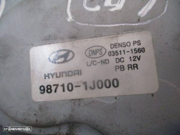 Motor Limpa Vidros Tras 987101J000 HYUNDAI I20 2009 1.2I 78CV 5P VERMELHO - 2