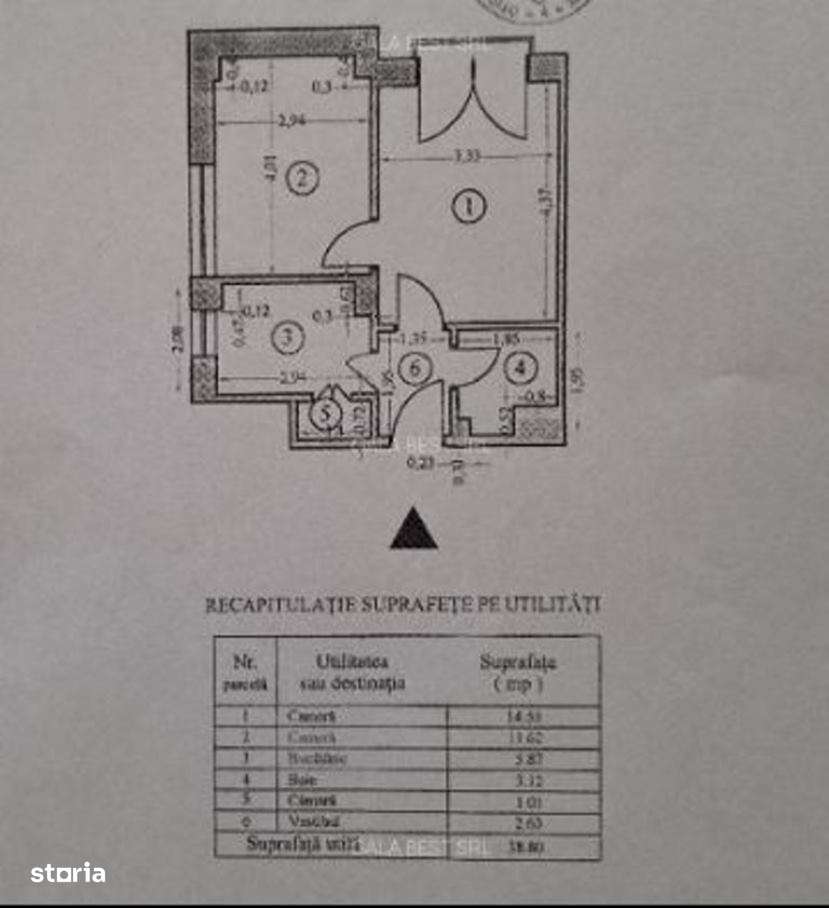 Calea Victoriei - Pta Natiunile Unite, blocul Turn, ap. 2 camere ,et 3-14