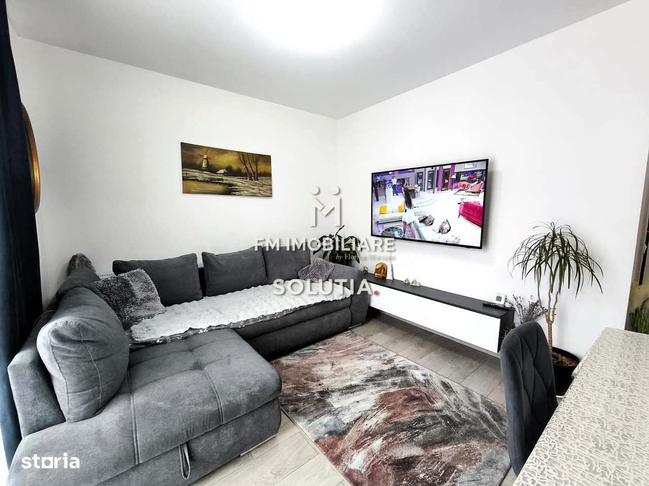 Apartament 2 camere, semidecomandat, loc de parcare, bloc nou! - Imagine principală: 3/13