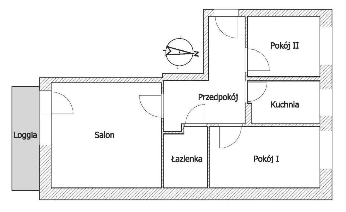 [rezerwacja] 3 pokoje  47,2 m2 Os. Złotego Wieku-18