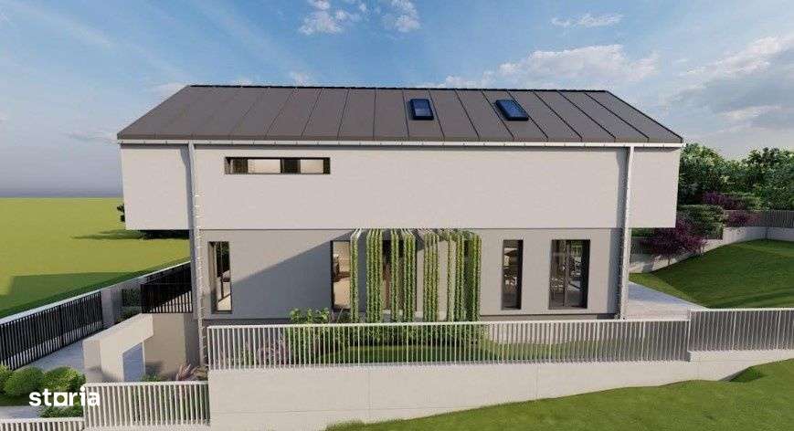 Teren autorizat pt. casa cuplata, 722 mp, front  20 ml, Campenesti-3