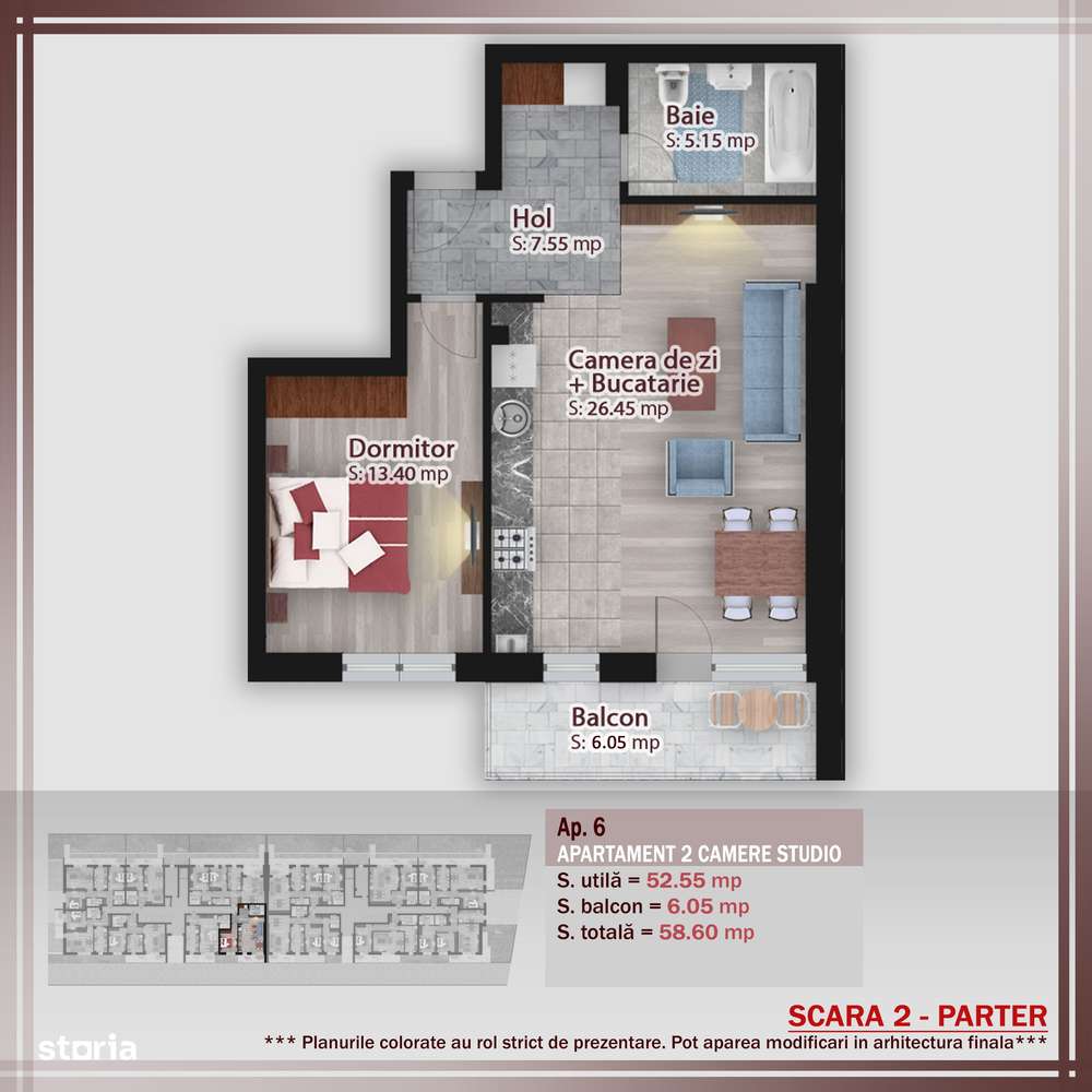 AP. 2CAM. LIVING OPEN-SPACE IN BLOC P+3 / PALLADY. COMISION 0%