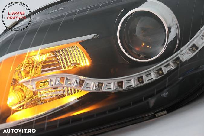 Faruri LED DRL Audi A4 B7 (11.2004-03.2008) DAYLIGHT Negru- livrare gratuita - 6