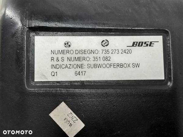 Subwoofer Lancia Lybra 1999-2005r BOSE 7352732420 - 5