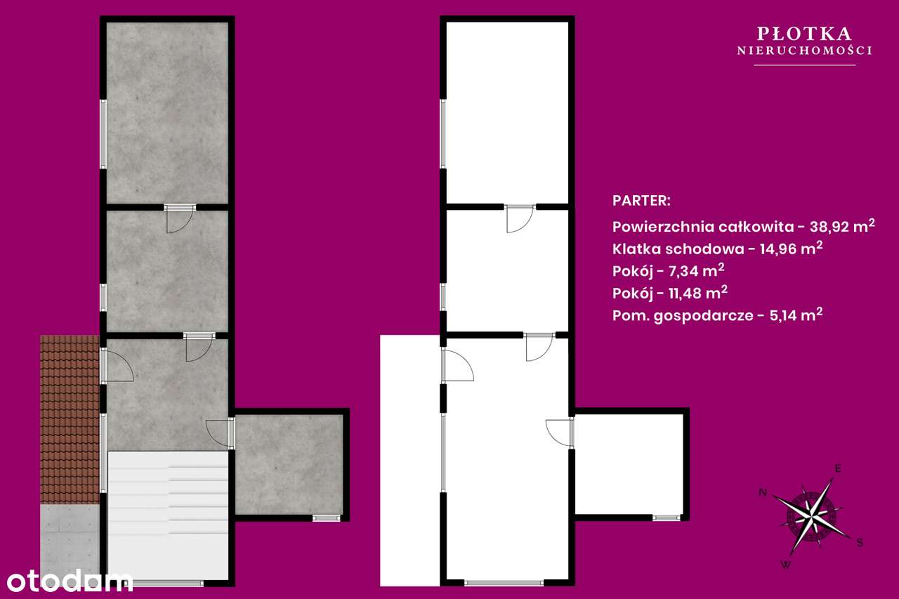 Pół domu, 6 pokoi z ogrodem w Kiekrzu, osobny garaż 3,5km do jeziora-17