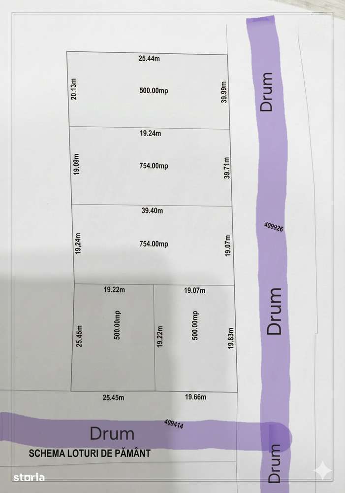 Vand teren intravilan Jebel 5 parcele, intre 500-750mp bucata - Imagine principală: 4/4