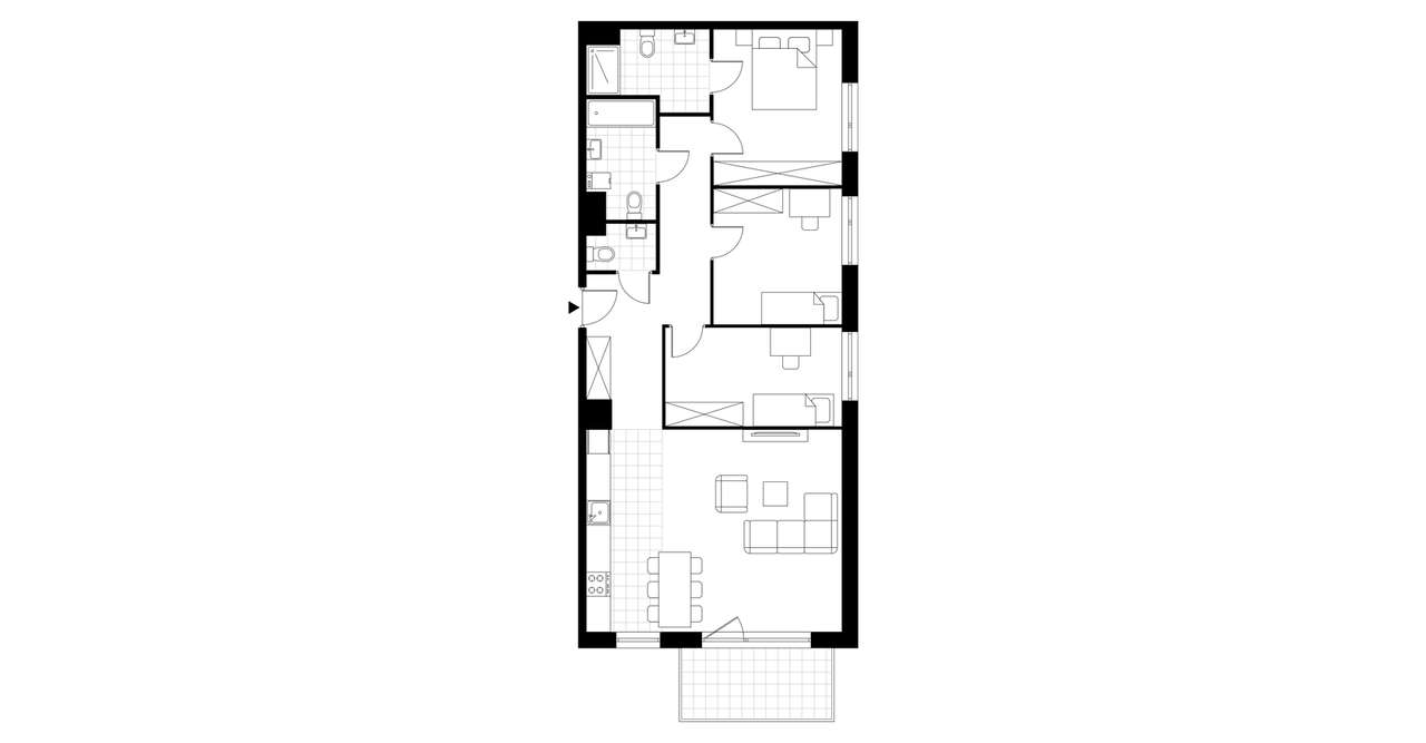 4-pokojowe mieszkanie 94m2 + balkon Bez Prowizji - Pełny obrazek: 3/8