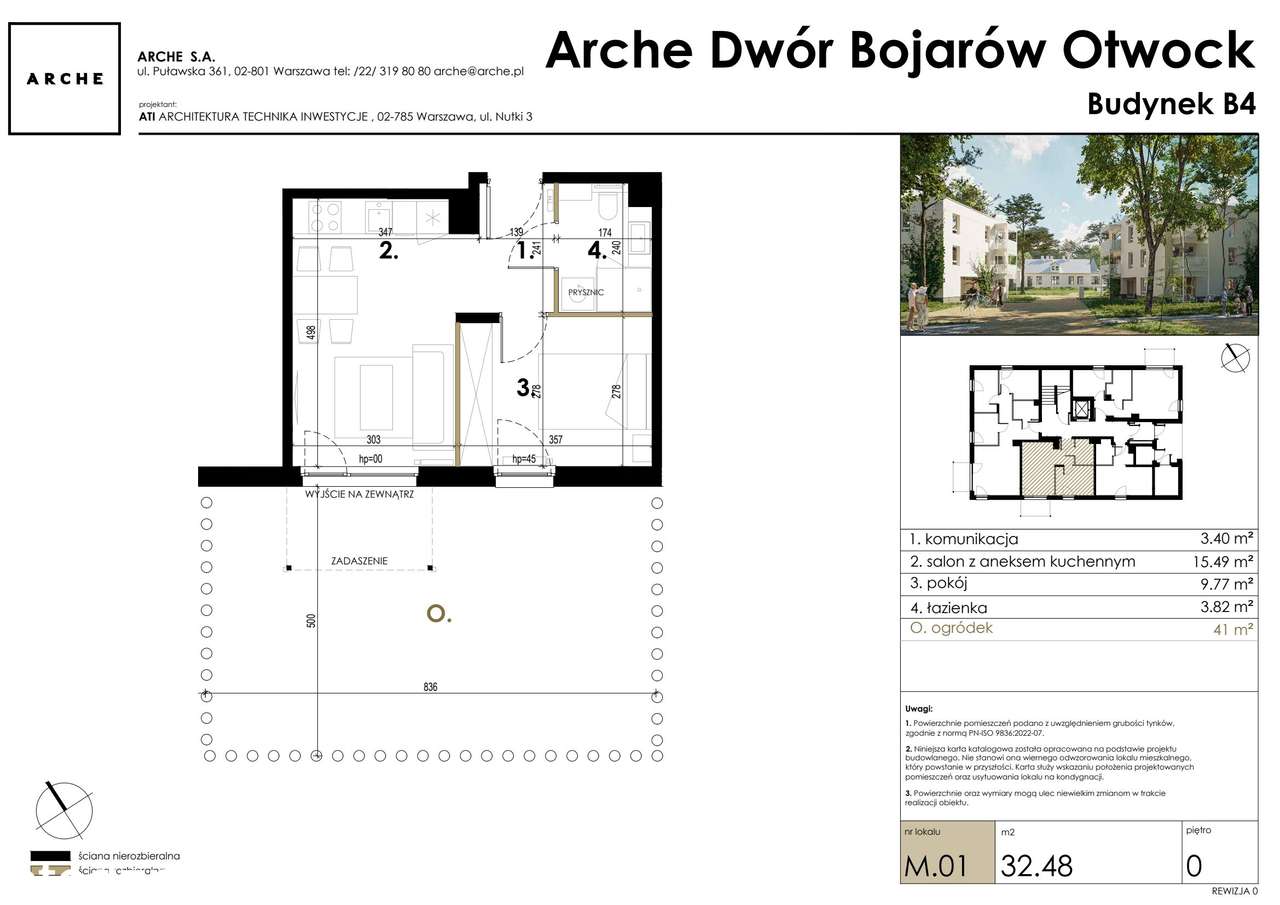 2-pokojowe mieszkanie 32m2 + ogródek Bez Prowizji - Pełny obrazek: 2/6