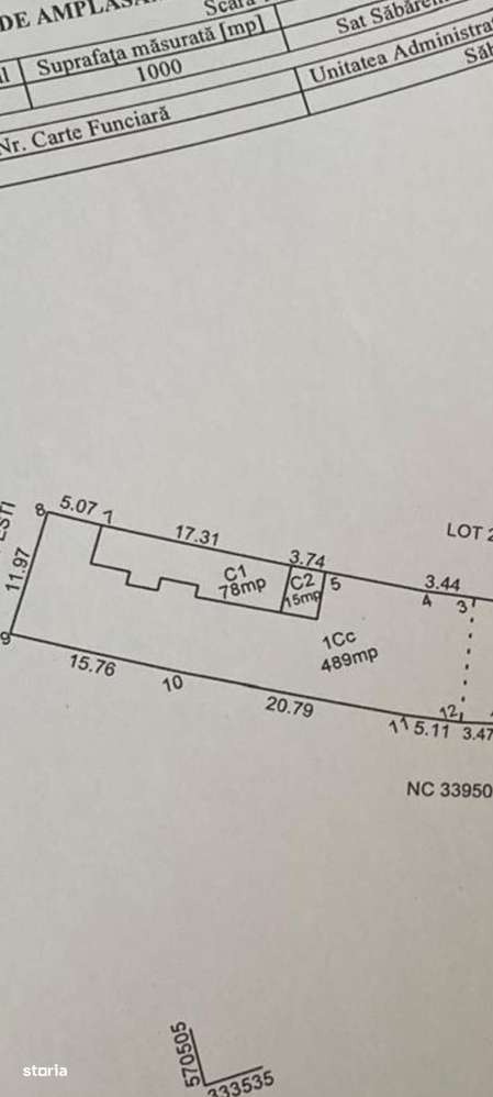 FARA COMISIOANE in Sabareni la drum asfaltat casa batrineasca  1000mp-4