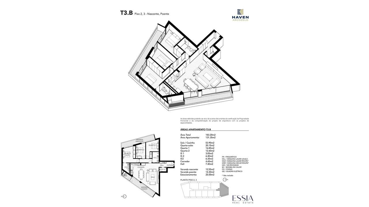 Apartamento T3 com Varandas em Miramar-5