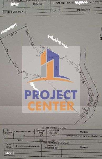 Teren intravilan Merisani, suprafata = 1974 mp - Imagine principală: 3/3