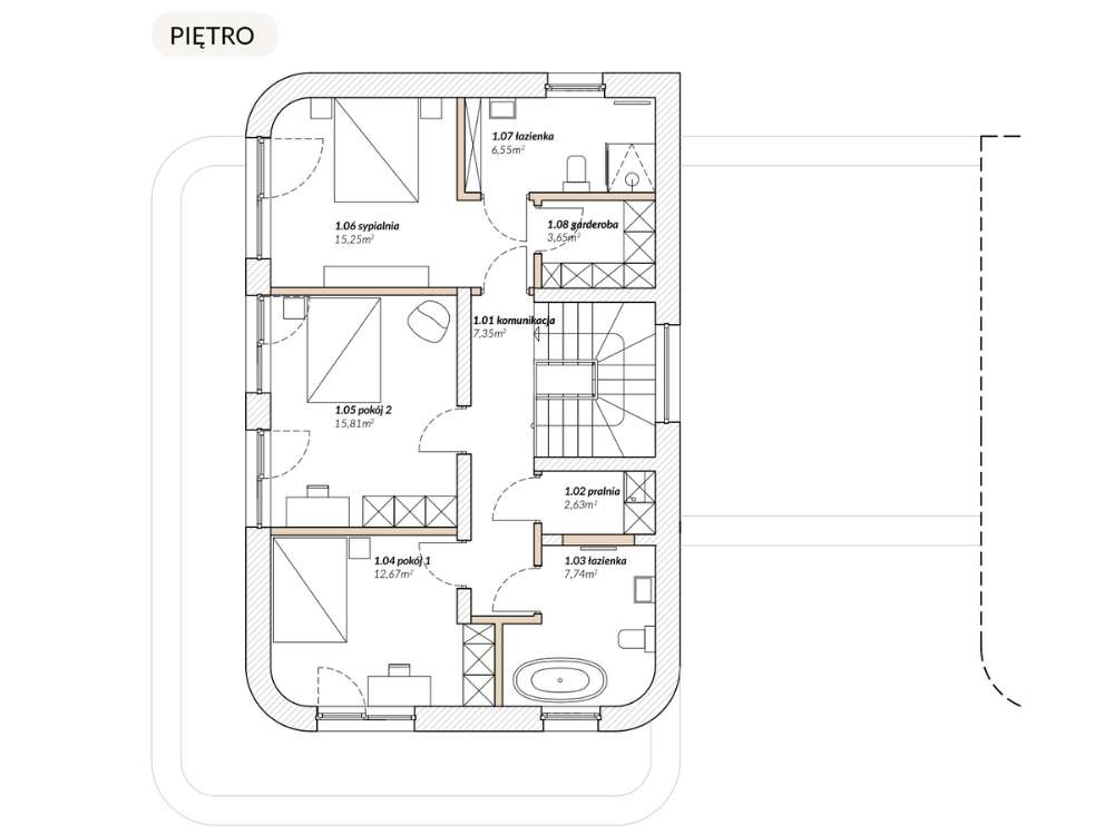 Modernistyczny dom z dużym garażem i działką 765 m² | Nest Konstancin-15