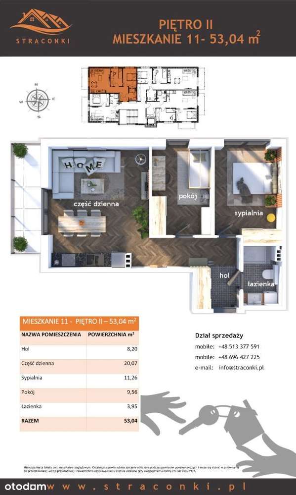 Apartamenty Straconki 63 | mieszkanie 11 - Pełny obrazek: 2/11