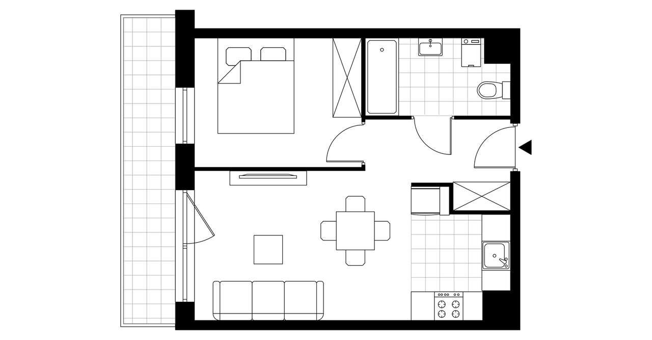 Sedina | apartament 2-pok. | B1.7.4 - Pełny obrazek: 4/9