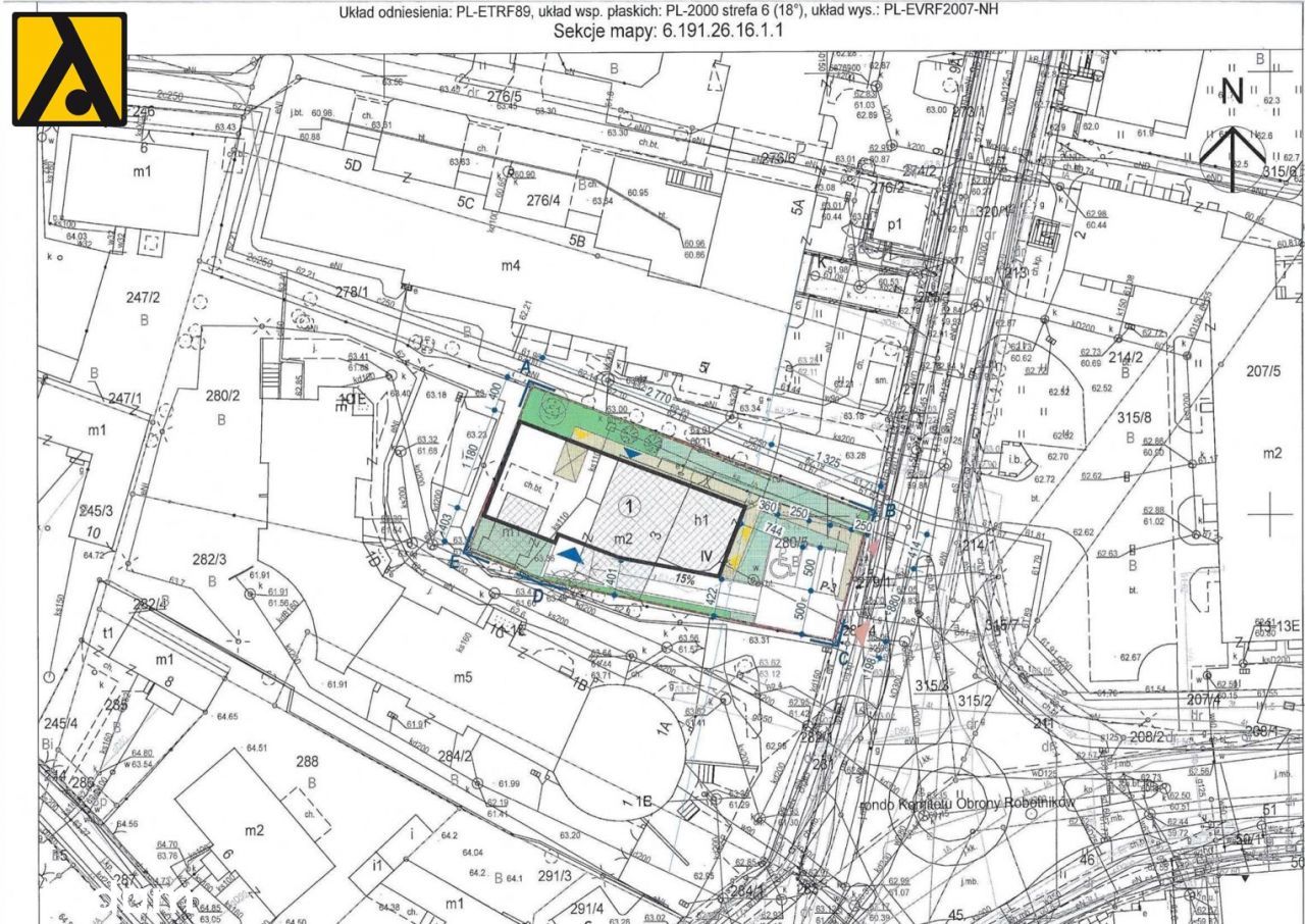 Działka budowlana 751,80 m2 ul. Kołłątaja/Vat 23%/