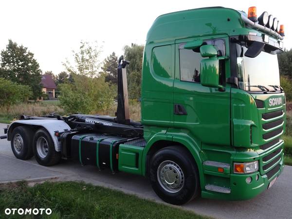 Scania R480 hakowiec Meiller z Niemiec os skretna podnoszona - 9