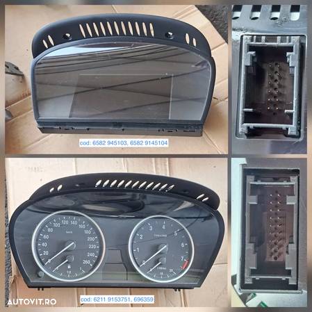 display navigatie ceasuri bord radio cd modul airbag ecu modul control lumini bloc lumini oglinda retrovizoare airbag volan bmw E60 E60 lci E 61 E61 lci E 70 E71 - 2