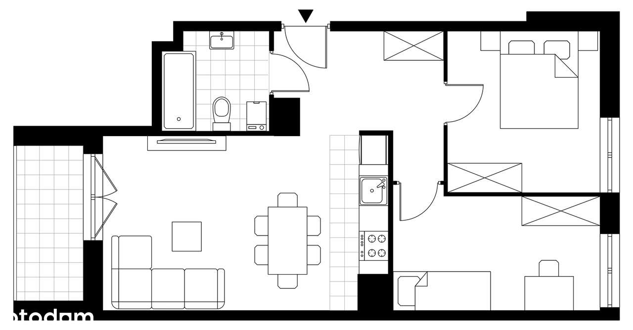 3-pokojowe mieszkanie 52m2 + loggia Bez Prowizji - Pełny obrazek: 3/8