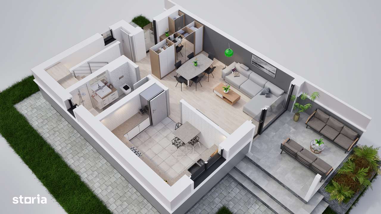 Duplex modern, compartimentat inteligent, loc de joaca pentru copii-6