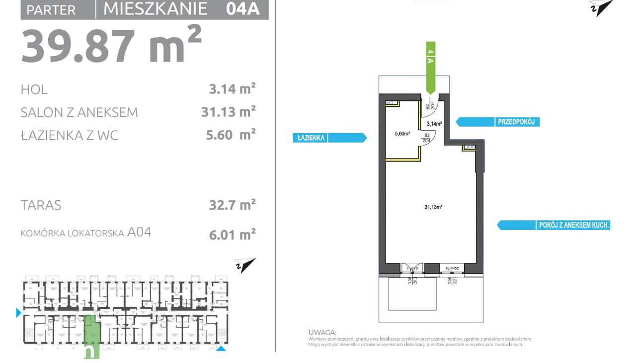 Mieszkanie 39,87 m² z ogromnym tarasem w centrum Tarnowskich Gór! - Pełny obrazek: 5/5