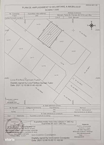 Vand 2 loturi de teren comuna Berceni - Imagine principală: 4/8