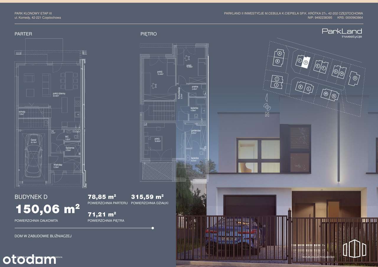 Dom Częstochowa Grabówka | Park Klonowy - pod koronami drzew I 150 m2