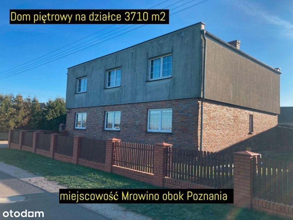 Dom na działce 3710m2 Mrowino 15 minut od Poznania