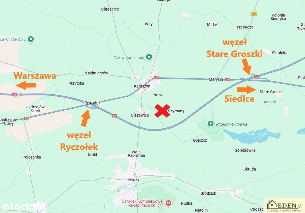 Na sprzedaż działka budowlana w Szymonach, gm. Kałuszyn.-5