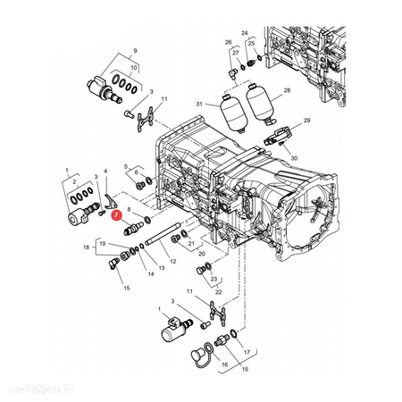 Czujnik położenia skrzyni biegów Massey Ferguson 3796579M1 Zamiennik - 4