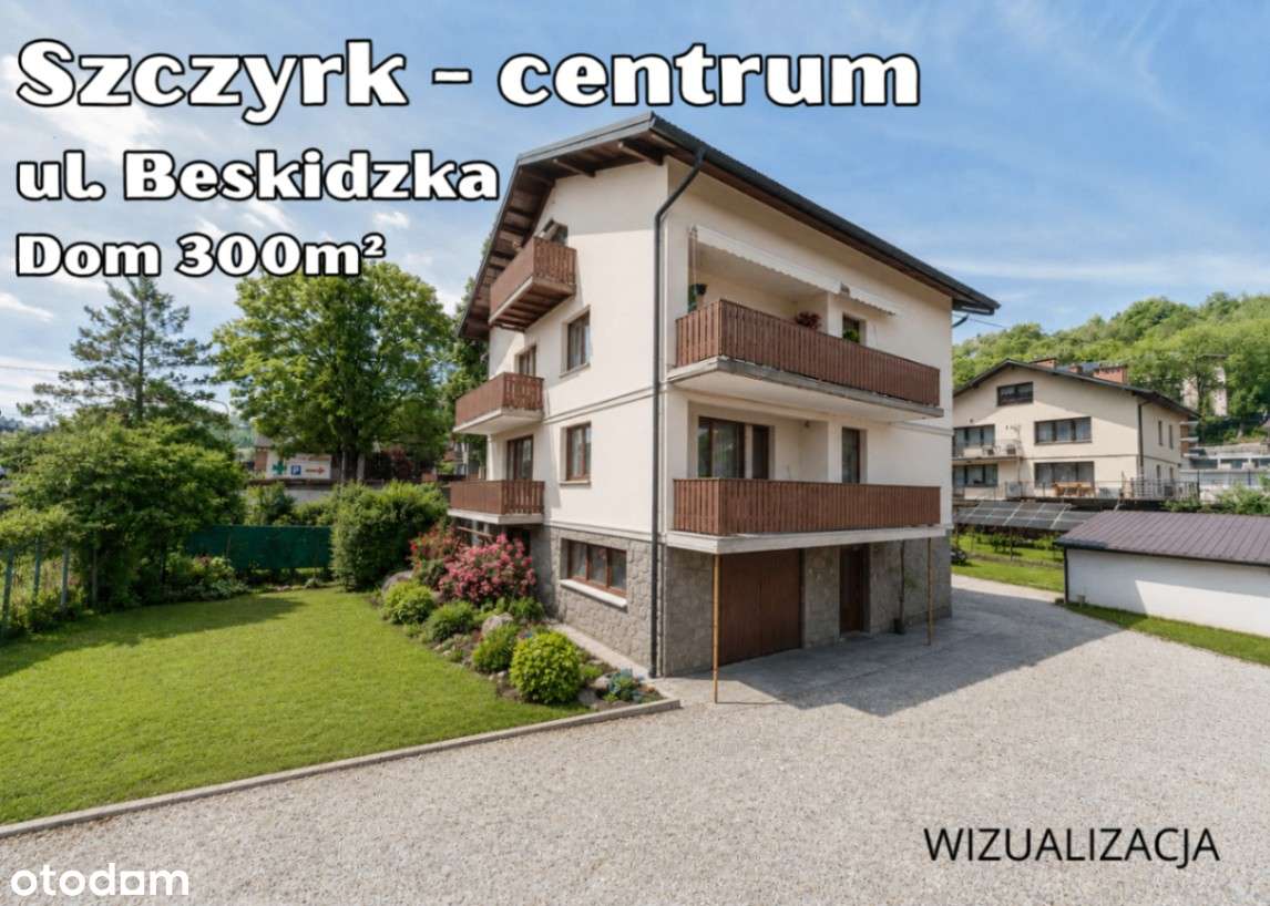 Dom inwestycyjny 300m² w CENTRUM SZCZYRKU – 4 niezależne lokale