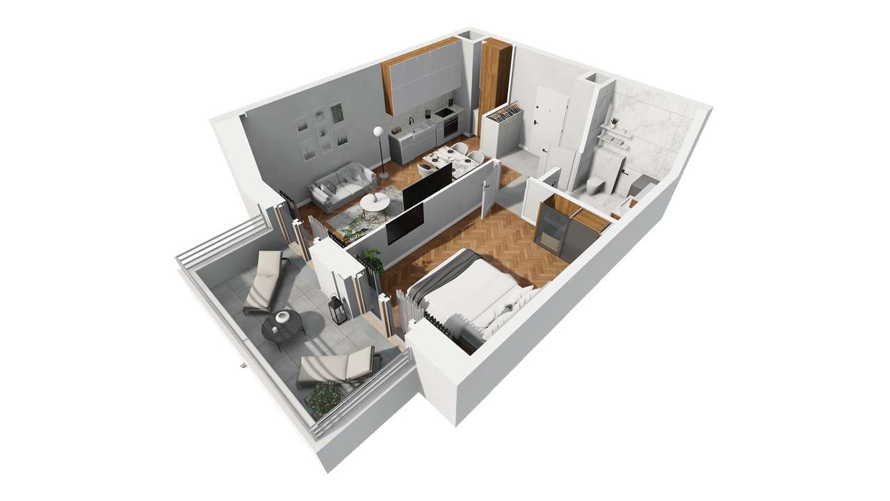 2-pokojowe mieszkanie 41,81 m² | Banacha 12 | Nr 10 - Ansicht 5